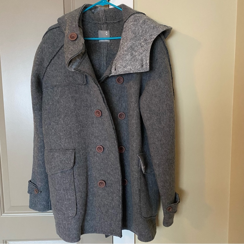 Swiss Chriss Grey Hooded Coat IT 52 or US 42